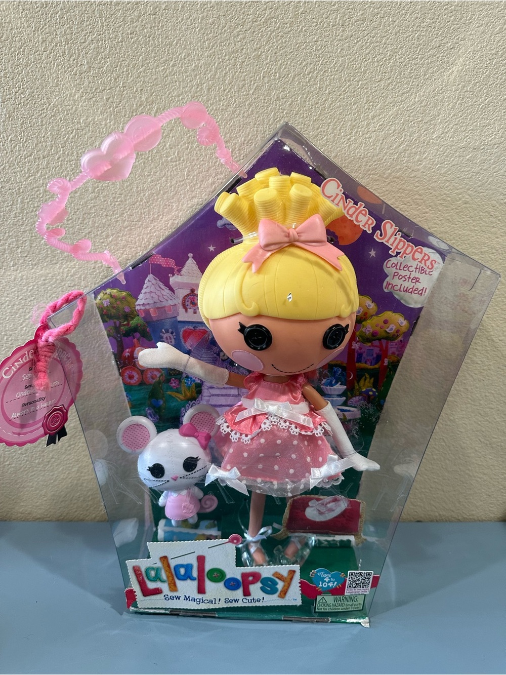 Lalaloopsy Cinder Slippers Doll - Pink & Yellow Dress NEW